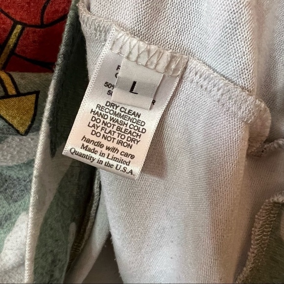 Lauren Moshi | Simone Love More Rose Camo Crew Neck Pullover Sweatshirt Size L - Picture 10 of 11